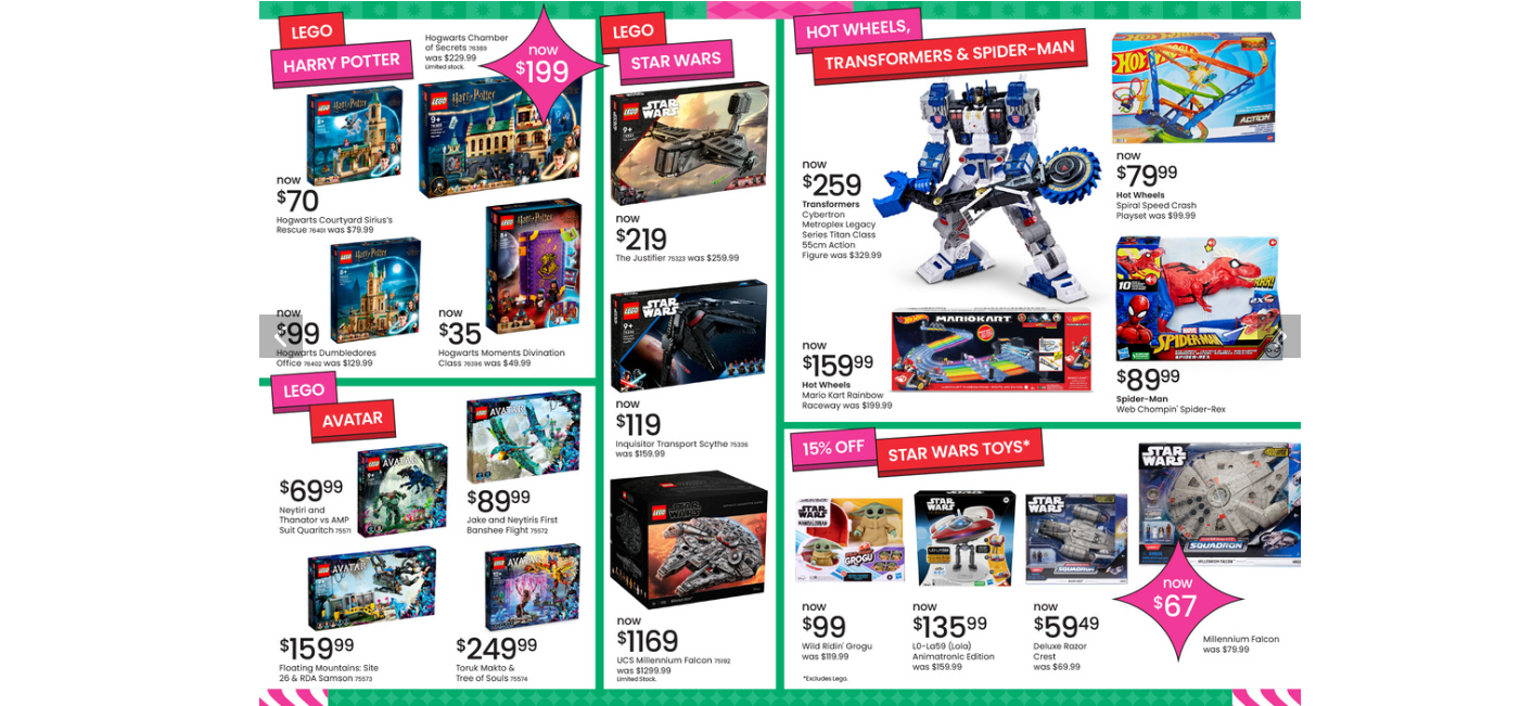 Myer Wow Worthy toys: Up to 20% OFF Little Tikes, Lego, 15% OFF Star War toys, &more| Free C&C