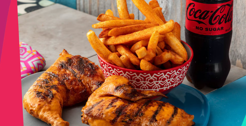Grab a 1/2 PERi PERi chicken, reg side & reg drink for only $16 at Nandos