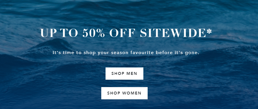 Save up to 50% OFF sitewide