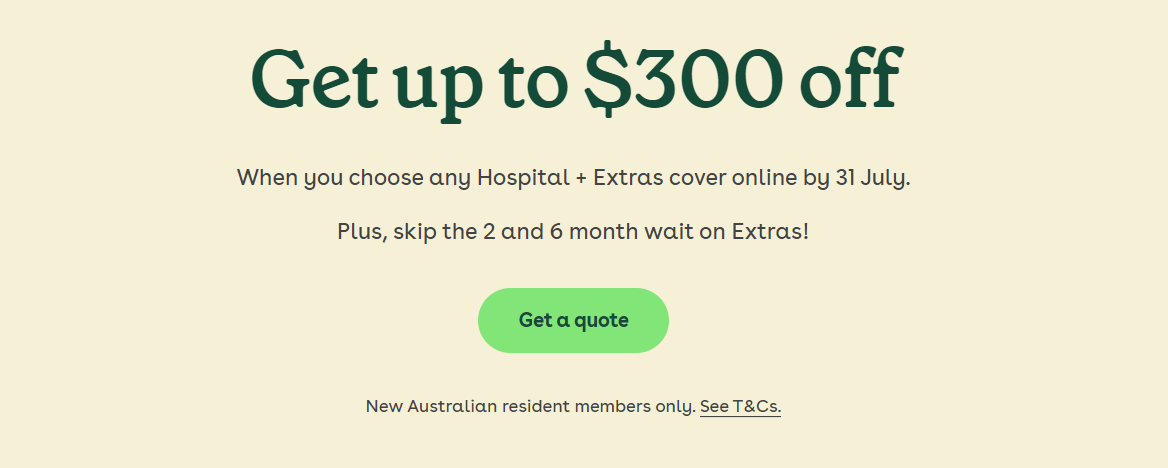 Get up to $300 off when you choose a Hospital + Extras cover with Nib health cover