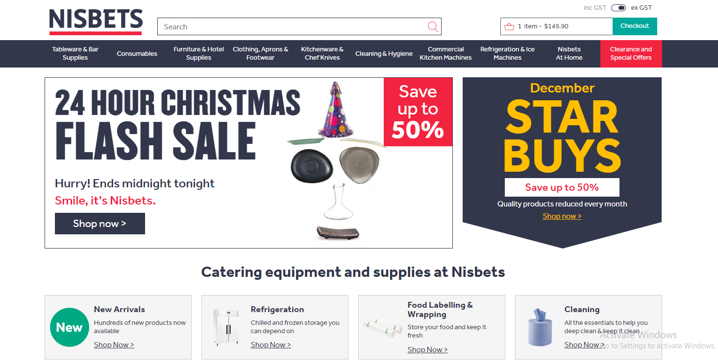Nisbets Christmas flash sale up to 50% OFF on kitchenware from Vogue, Fiesta, Chef Inbox & more