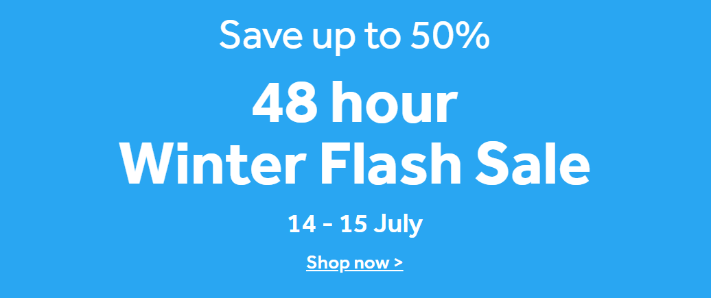 Up to 50% OFF on Winter Flash sale
