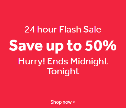 24 hour Flash sale - Up to 50% OFF