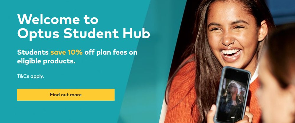 Students save 10% off plan fees on eligible products at Optus