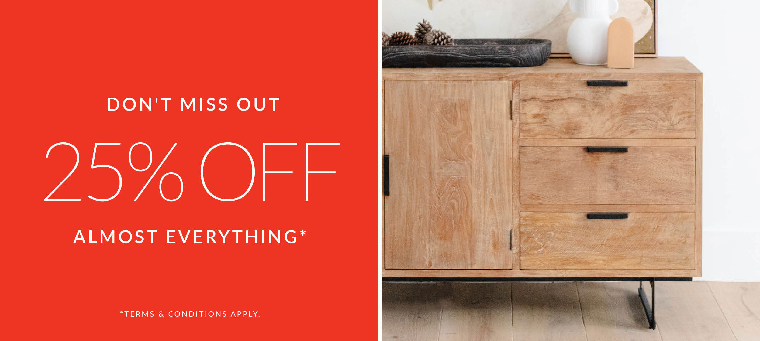 25% OFF on almost everything at OZ Design Furniture