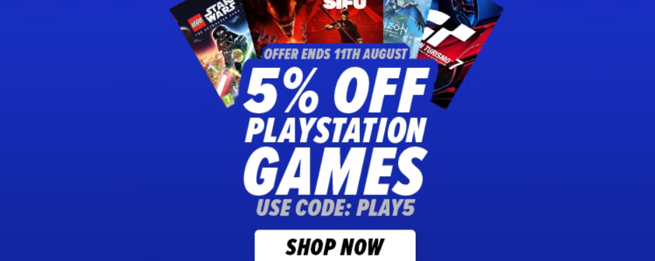 Ozgameshop extra 5% OFF on Playstation games with promo code