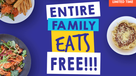 Paradise Resort Coupon - Family Eats Free - daily breakfast and nightly dinners for the whole family