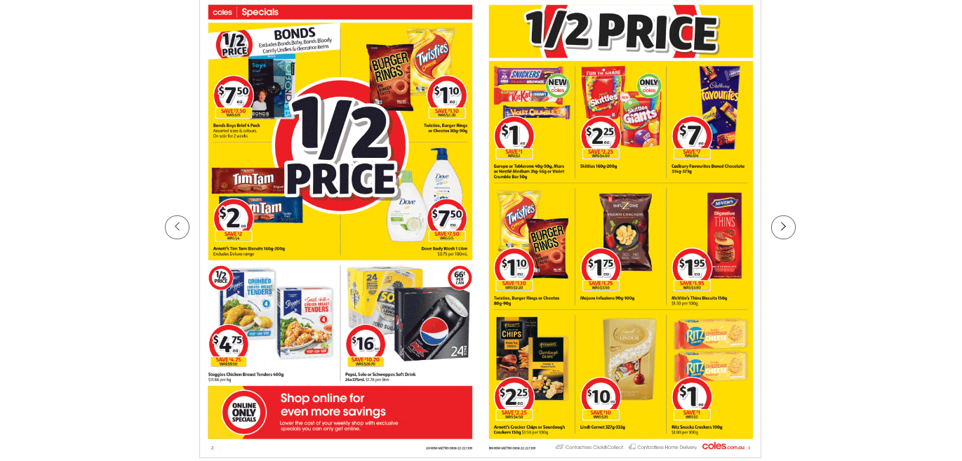 Coles this week's catalogue up to 50% OFF on groceries, beauty&everyday essentials(until 14th June)