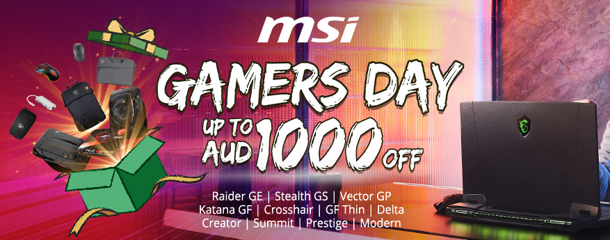 Save up to $1000 on select MSI gaming laptops at PC Case Gear