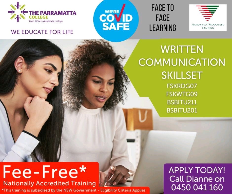 Get Fee free training for eligible students on selected courses