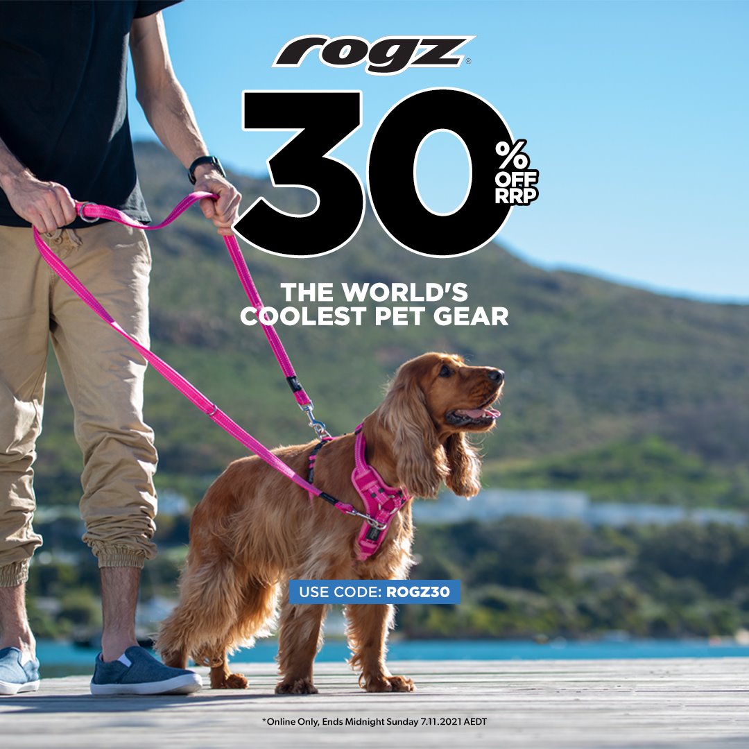 Extra 30% off Rogz collars, leads & harnesses with promo code