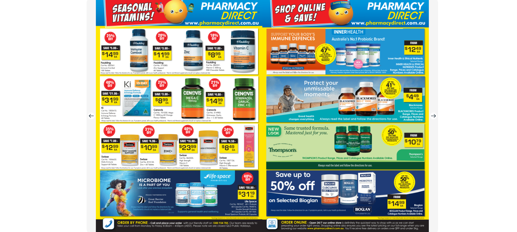 Pharmacy Direct  Spring saving catalogue Up to 50% OFF on vitamins, supplements & more