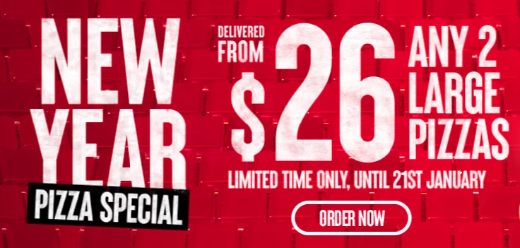 Get any 2 large vegan pizzas from $19 pickup | $26 delivered at Pizza Hut