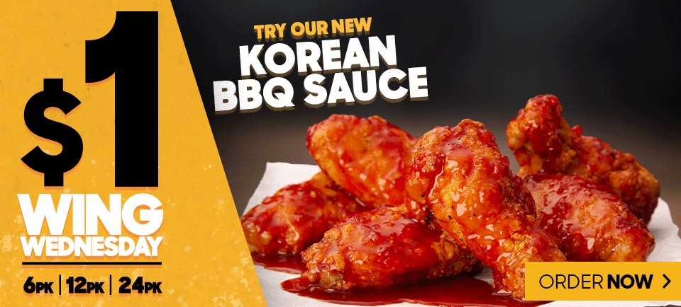 Pizza Hut get $1 Wings. Try new Mango Habonero, Korean BBQ sauce & more