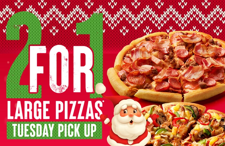 Pizza Hut 2 for 1 large pizzas Tuesday pick-up