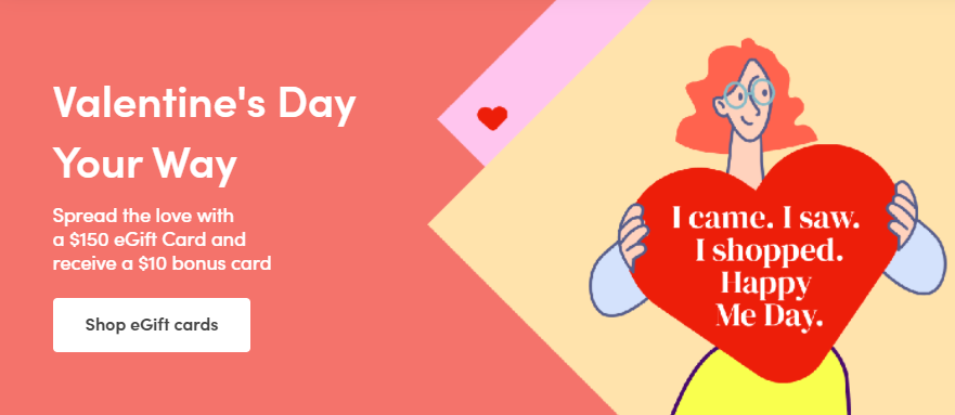 Prezzee Valentine's Day special receive a $10 Bonus card with a $150 eGift card