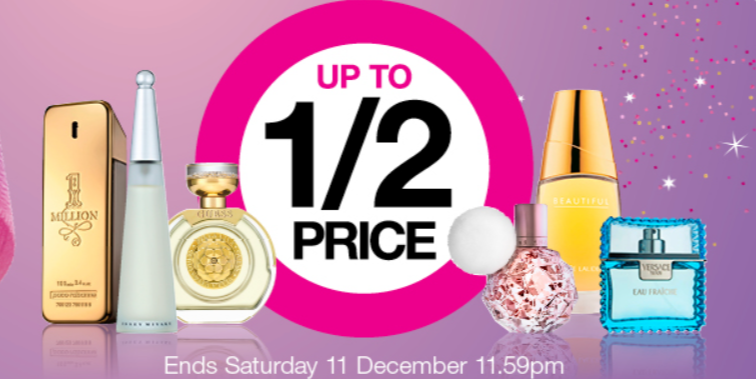 3 Day sale Priceline 50% OFF on fragrance, Nude by Nature make up products