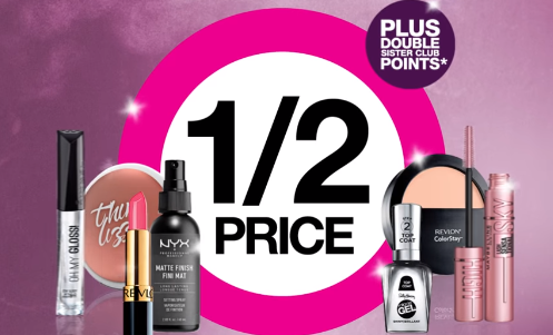 Priceline up to 50% OFF on makeup brands, fragrances, & more + Double Sister points