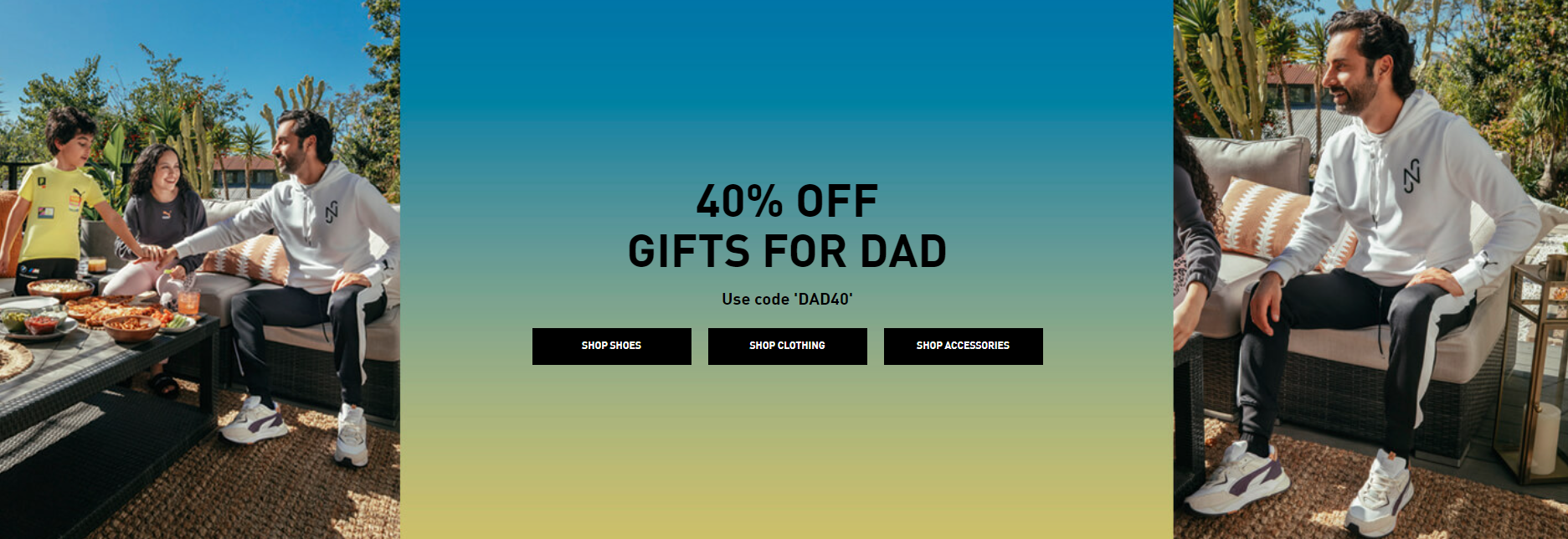 Extra 40% OFF gifts for Dad with discount code at Puma