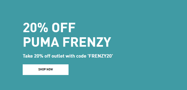 Puma extra 20% OFF on outlet styles for men, women, & kids with discount code