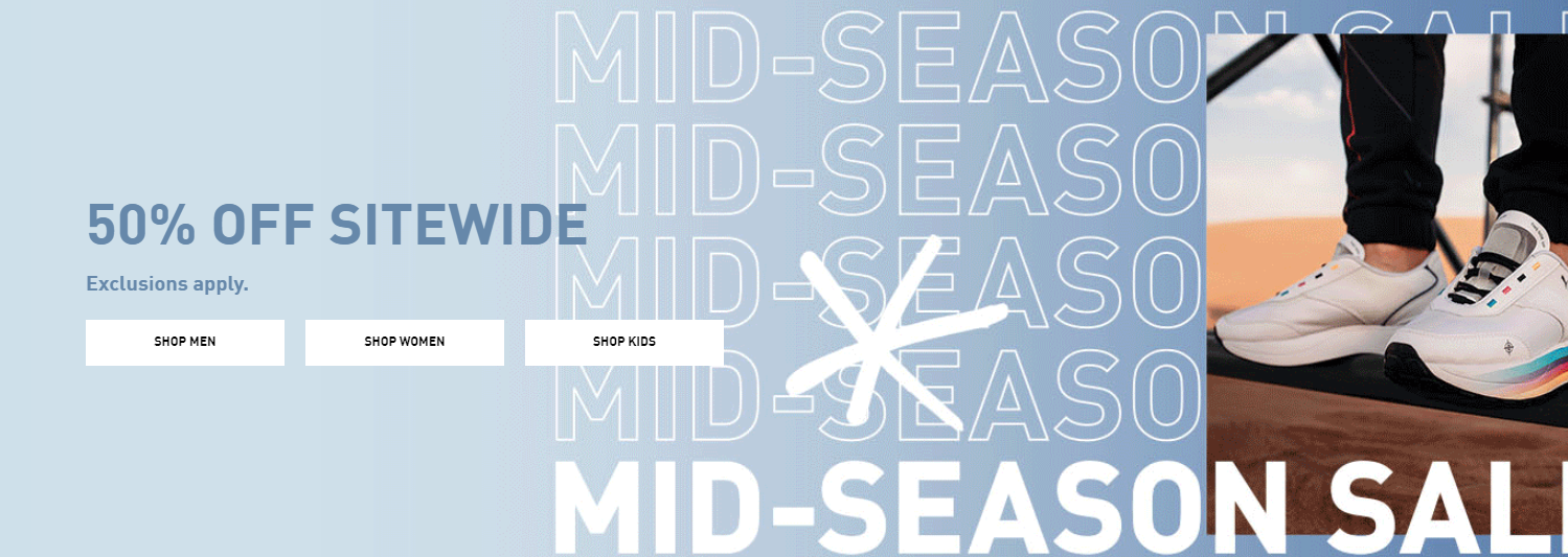 Puma 50% OFF or more sitewide at Mid Season sale