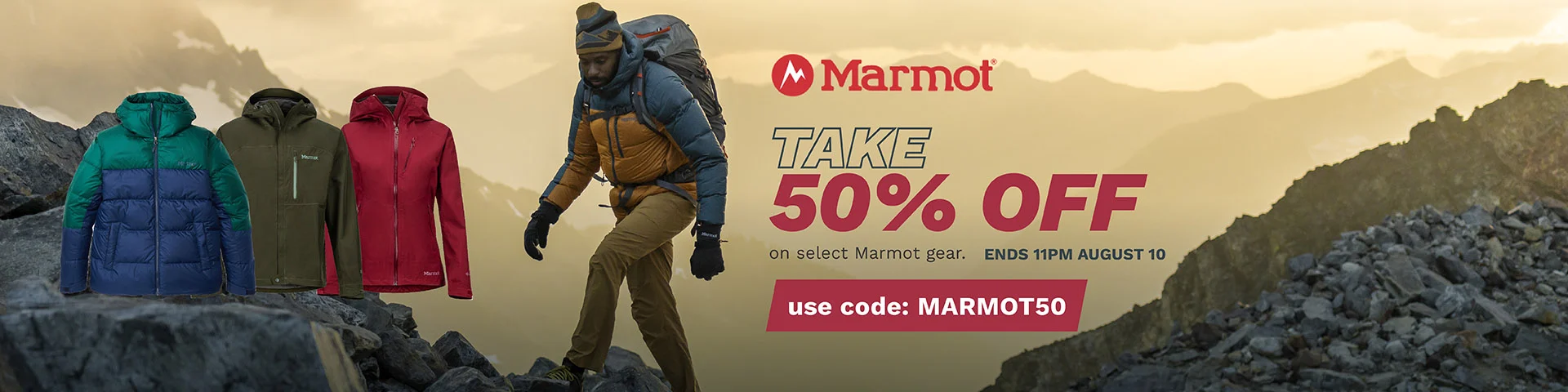 Take 50% OFF on select Marmot gear with promo code at Pushys