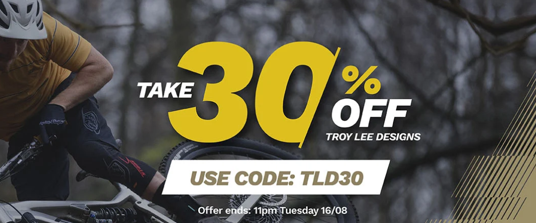 30% OFF Troy Lee Designs with promo code at Pushys