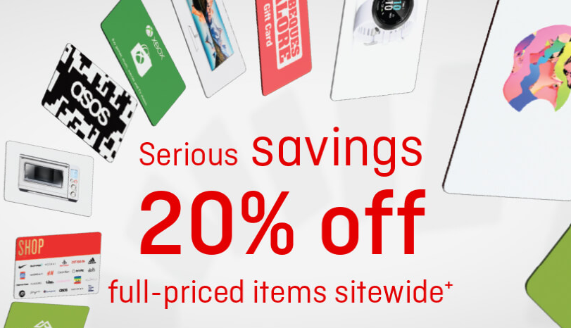 20% OFF full priced items sitewide including gift cards at Qantas