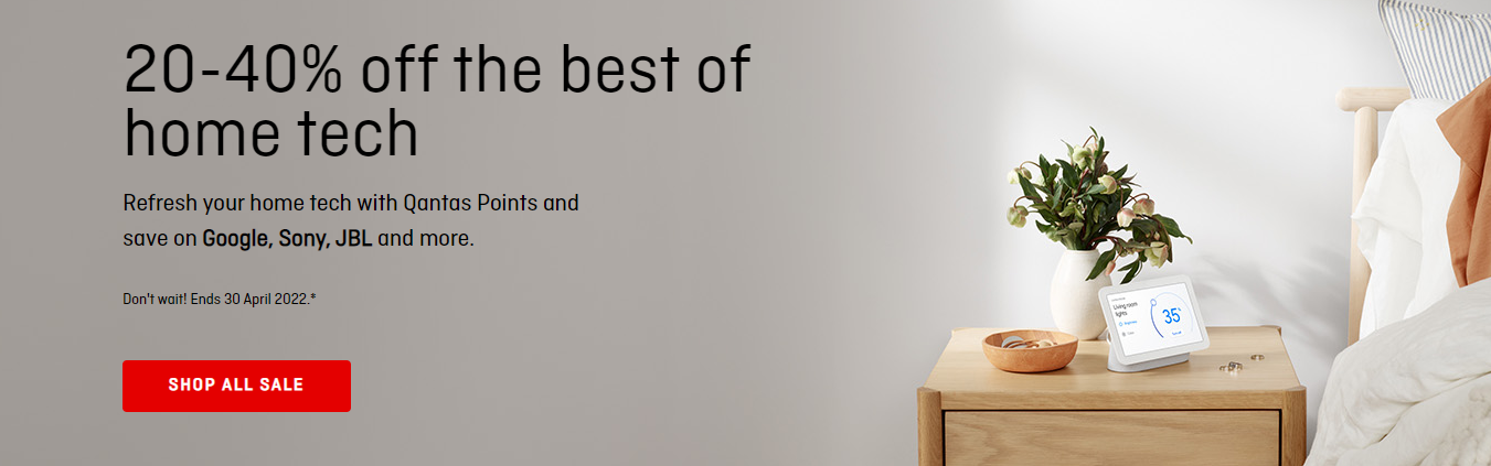 Qantas 20-40% OFF the best of home tech from Sony, Google, JBL & more