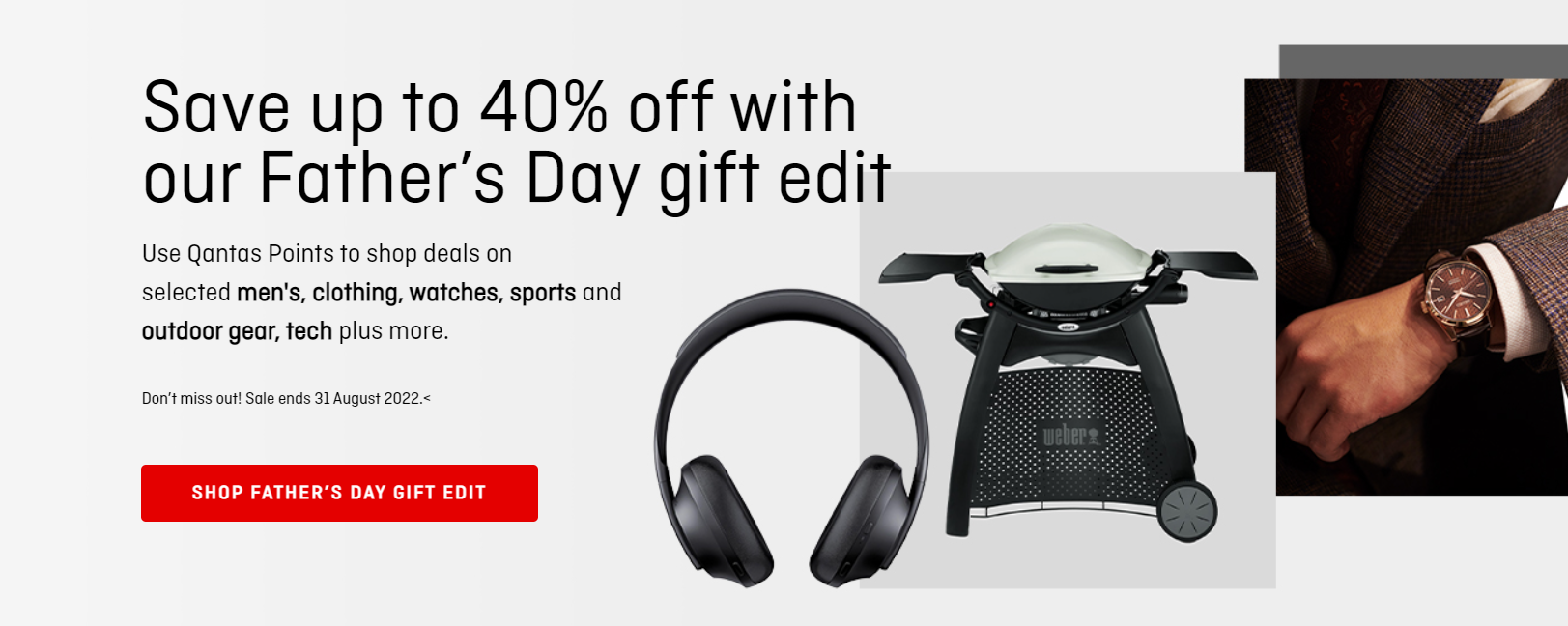 Up to 40% OFF on Father's Day gifts at Qantas Reward Store