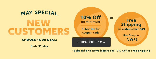 May special - Save extra 10% OFF when you subscribe