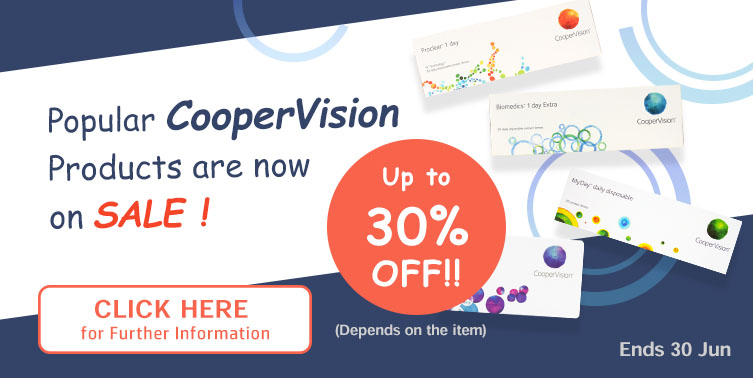 Save up to 30% OFF on CooperVision lenses