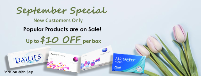 Get up to $10 OFF per box on contact lenses at Quikclens