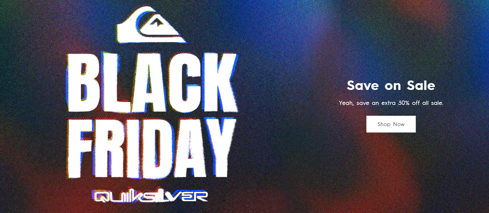 Quiksilver Black Friday extra 30% OFF on sale styles including surfing & snow gear with coupon
