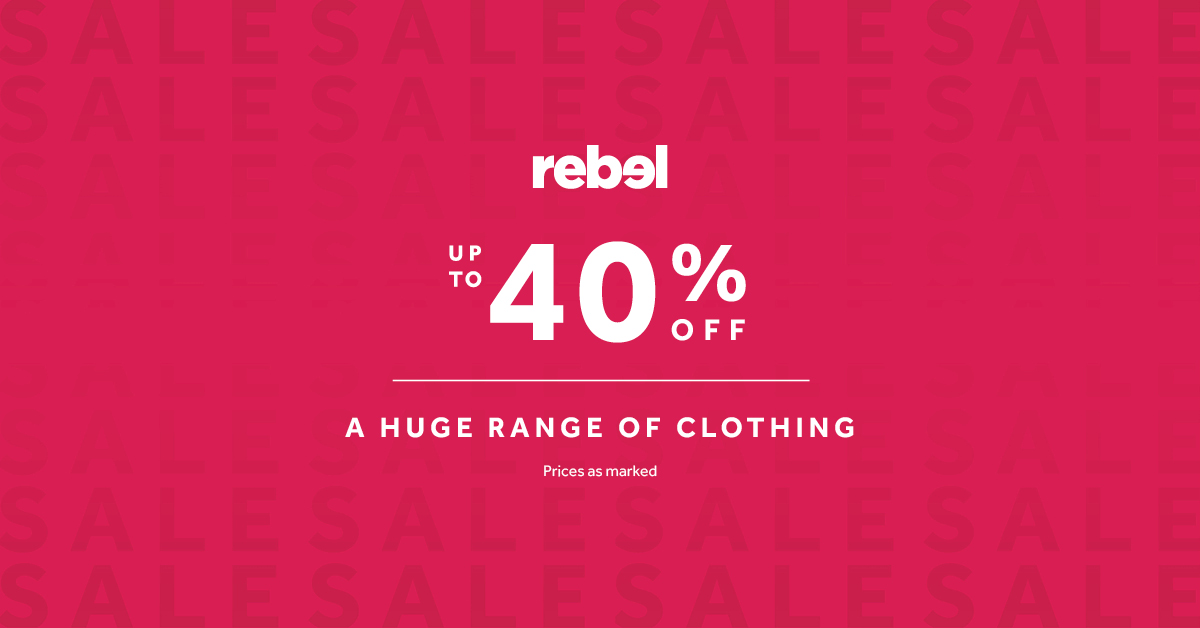 Massive clearance - Up to 40% OFF at Rebel Sports