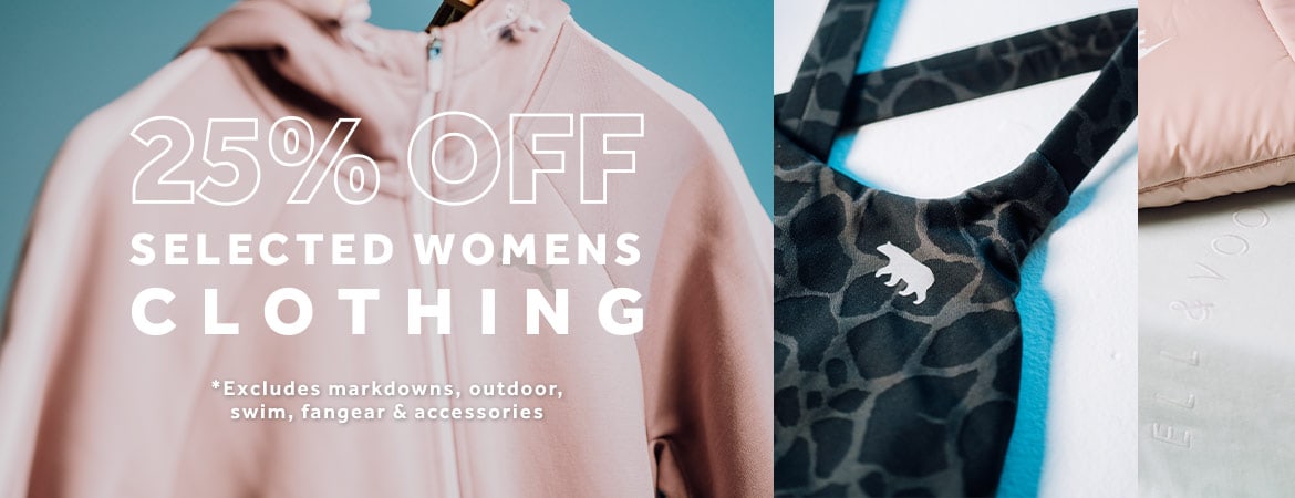 25% OFF on selected women clothing at Rebel Sport for limited time