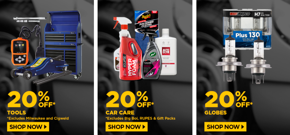 Repco Auto Club offer 15-20% OFF on almost everything sitewide on parts, tools, & more