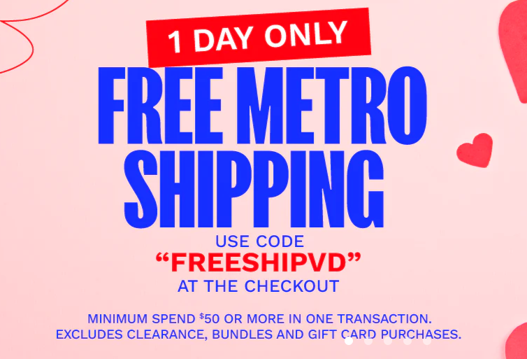 Riot 1-Day sale: Free Metro shipping with promo code[min. spend $50]