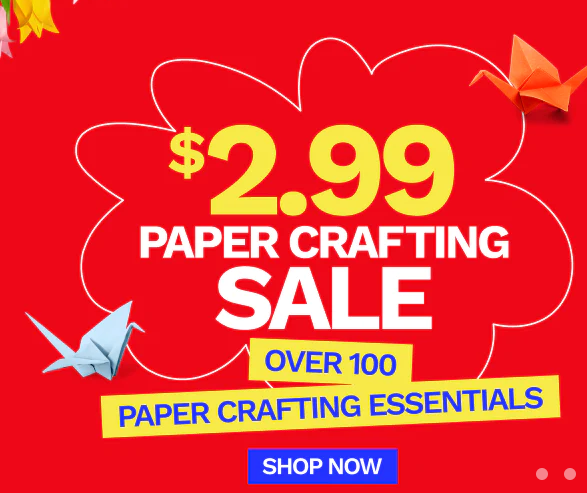 Riot Flash sale - $2.99 paper crafting sale on 100+ craft essentials