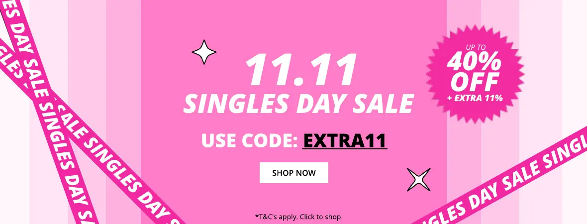 Ry Singles' Day Up to 40% OFF + extra 11% OFF with coupon on selected brands like Clinique, GHD