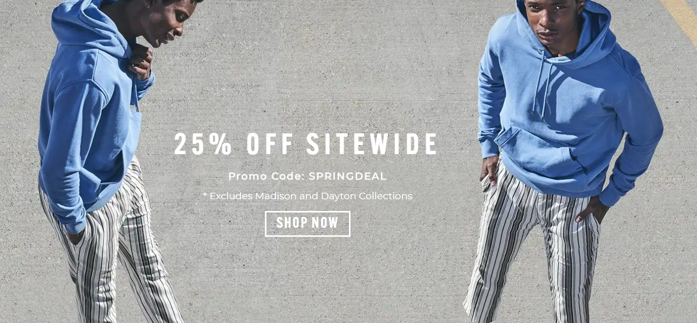 Save extra 25% OFF sitewide