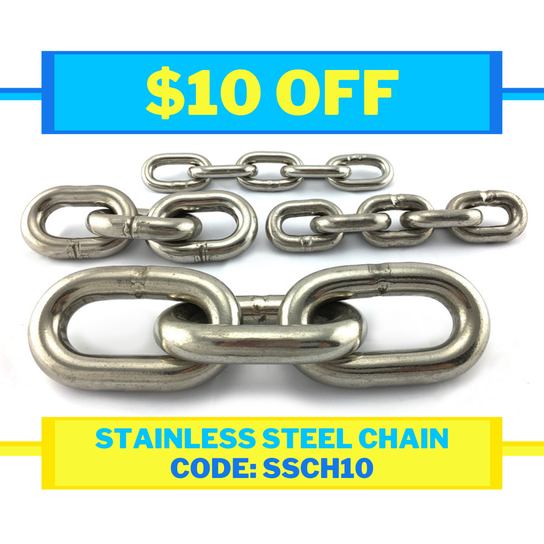 $10 Off All Stainless Steel Chain. Delivery Australia Wide or Melbourne Pick-up.