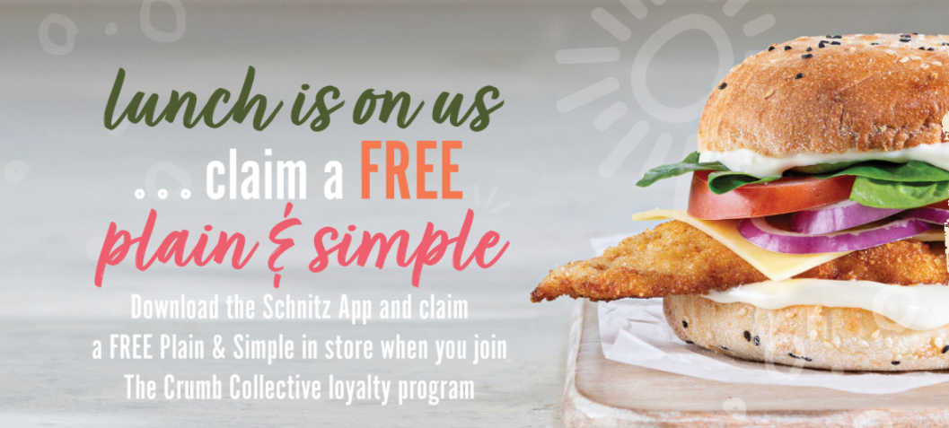 Claim a FREE Plain & Simple in-tore when you download app and join The Crumb Collective program