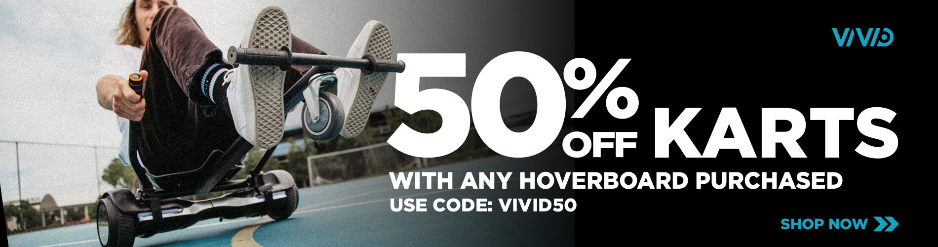 Scooter Hut extra 50% OFF on karts with any Hoverboard purchased with coupon code