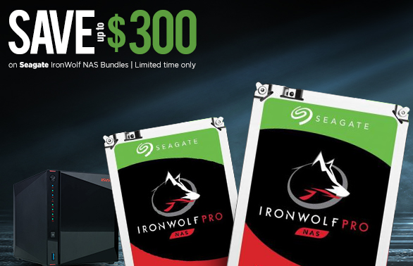 Up to $300 OFF on Seagate IronWolf NAS Bundles at Scorptec