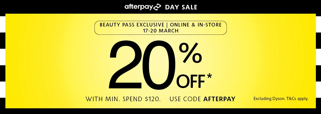 Sephora Afterpay Day sale extra 20% OFF $120 with promo code on makeup, skincare & more