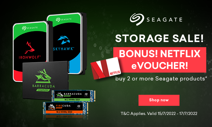 Bonus Netflix $30 voucher when you buy 2 or more Seagate products
