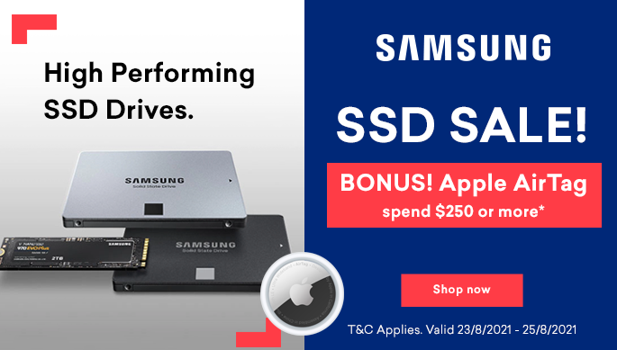 Bonus Apple AirTag with $250 spend on Samsung SSD