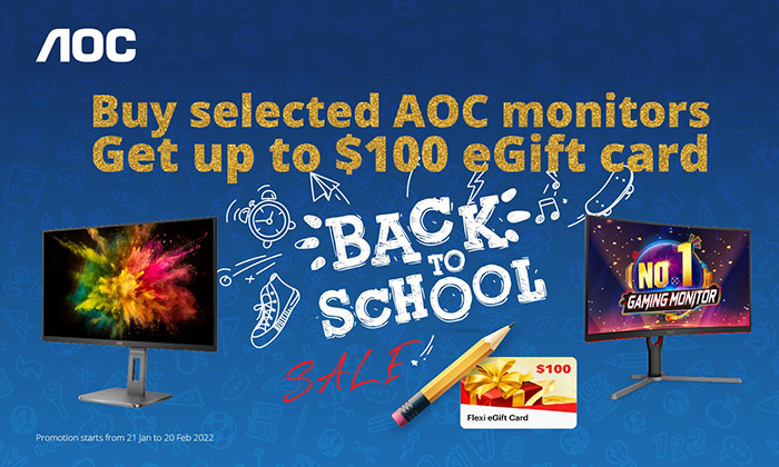 Shopping Express up to $100 eGift card with selected AOC monitor