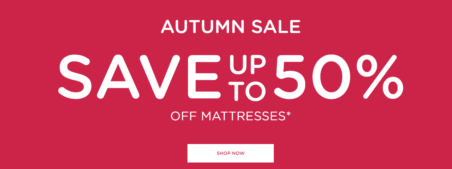 Snooze Autumn sale up to 50% OFF on mattresses & bed frames